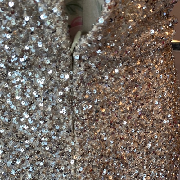 Zara Silver Sequin Wrap Mini Dress - Picture 10 of 17